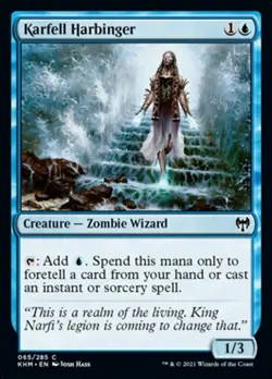 MTG Kaldheim C Karfell Harbinger #065 x4 4x PLAYSET - Image 1