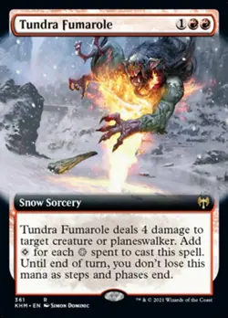 MTG Kaldheim EXTENDED ART R Tundra Fumarole #361 Full Art Borderless - Image 1