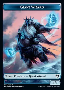 MTG Kaldheim Token Giant Wizard #006 PLAYSET x4 4x - Image 1