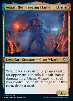 MTG Kaldheim U Aegar the Freezing Flame #200 x4 4x PLAYSET - Image 1