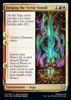 MTG Kaldheim U Forging the Tyrite Sword #211 x4 4x PLAYSET - Image 1