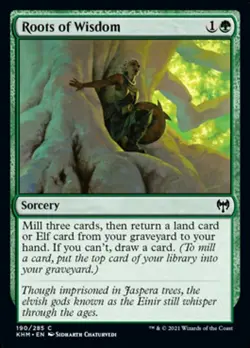 MTG Kaldheim C Roots of Wisdom #190 x4 4x PLAYSET - Image 1