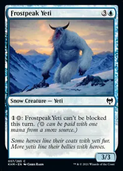 MTG Kaldheim C Frostpeak Yeti #057 x4 4x PLAYSET - Image 1