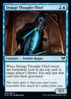 MTG Kaldheim C Draugr Thought-Thief #055 x4 4x PLAYSET - Image 1