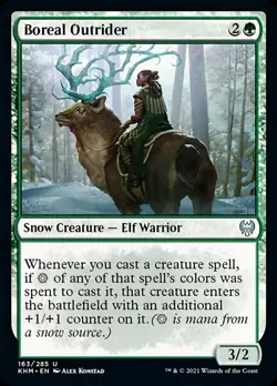 MTG Kaldheim U Boreal Outrider #163 x4 4x PLAYSET - Image 1