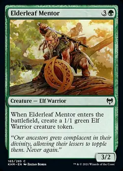 MTG Kaldheim C Elderleaf Mentor #165 x4 4x PLAYSET - Image 1