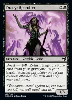 MTG Kaldheim C Draugr Recruiter #087 x4 4x PLAYSET - Image 1