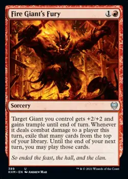 MTG Kaldheim U Fire Giant's Fury #389 x4 4x PLAYSET - Image 1