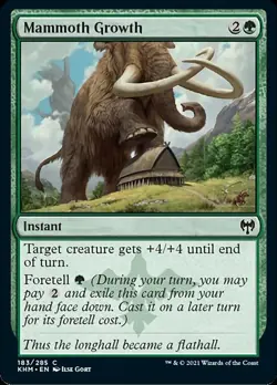 MTG Kaldheim C Mammoth Growth #183 x4 4x PLAYSET - Image 1