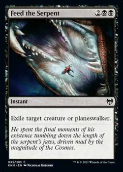 MTG Kaldheim C Feed the Serpent #095 x4 4x PLAYSET - Image 1