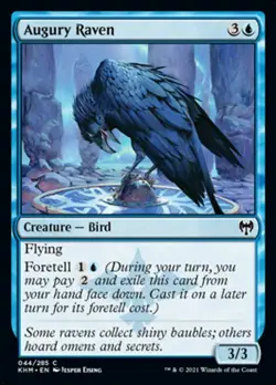 MTG Kaldheim C Augury Raven #044 x4 4x PLAYSET - Image 1