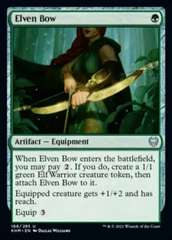 MTG Kaldheim U Elven Bow #166 x4 4x PLAYSET - Image 1