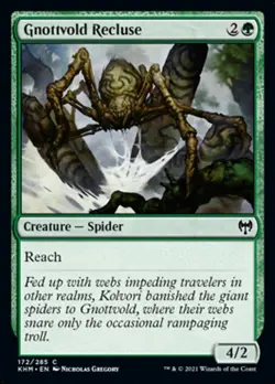 MTG Kaldheim C Gnottvold Recluse #172 x4 4x PLAYSET - Image 1