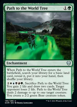 MTG Kaldheim *FOIL* U Path to the World Tree #186 - Image 1