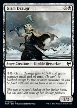 MTG Kaldheim *FOIL* C Grim Draugr #096 - Image 1