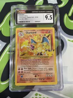 POKEMON CELEBRATIONS 25TH ANNIVERSARY CGC 9.5 GEM MINT CHARIZARD HOLO 4/102 - Image 1