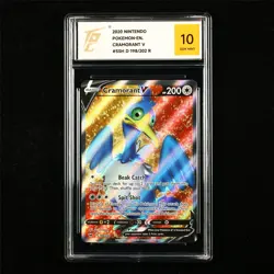 TQG 10 GEM MINT 2020 Pokemon ENG Cramorant V 198/202 R - Image 1