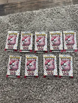 Pokemon TCG Scarlet & Violet 151 Booster Packs Lot of 10 Factory Sealed - Image 1