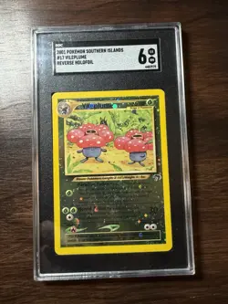 Pokemon Vileplume 17/18 Southern Islands Reverse Holofoil SGC 6 with 2 extras - Image 1