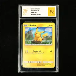 TQG 10 GEM MINT 2019 Pokemon ENG Pikachu SM183 Promo - Image 2