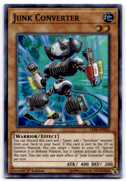 Yugioh Junk Converter LED6-EN024 Super Rare 1st Edition NM - Image 1