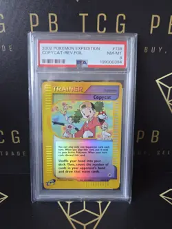 Pokemon Trainer Copycat 138/165 Expedition Card 2002 Reverse Holo Foil PSA 8 - Image 1