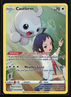 Castform TG11/TG30 SWSH11: Lost Origin Trainer Gallery Ultra Rare Pokemon Card - Image 1