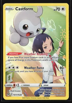 Castform TG11 SWSH11: Lost Origin Trainer Gallery Ultra Rare Pokemon Card - Image 1