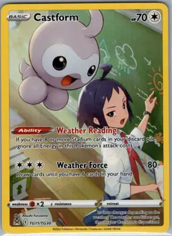 Castform TG11/TG30 SWSH11: Lost Origin Trainer Gallery - Pokemon Card - NM - Image 1
