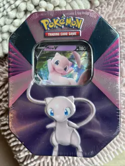 Mew V Pokemon V Forces Tin 2021 - BRAND NEW SEALED Vivid Voltage XY Set - Image 1