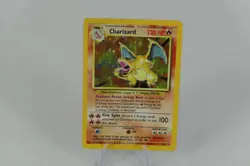 Pokemon TCG Base Set Charizard MP-HP Great Shape For Age 100% Authentic - Image 1