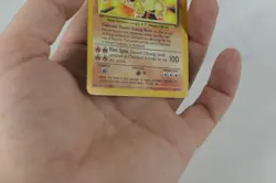 Pokemon TCG Base Set Charizard MP-HP Great Shape For Age 100% Authentic - Image 3