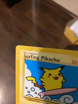 Surfing Pikachu #28 Black Star Promo WOTC Pokemon Card - Heavy Play - Image 5