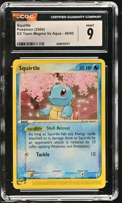 CGC 9 MINT Squirtle 2004 EX Team Magma Vs Aqua 46/95 Pokemon Card - Image 1