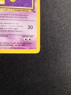 Pokemon TCG Hypno 23/62 Fossil Card NM - Image 4