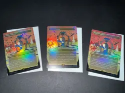 3 x MTG Fabled Passage 1534 Borderless FOIL Fallout Secret Lair Ex/NM - Image 2