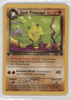 Dark Primeape 1st Ed. Pokemon Team Rocket #43 2000 - Image 1