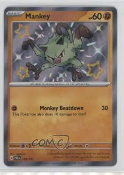 Shiny Rare - Mankey Pokemon Scarlet & Violet Paldean Fates PAF #169 - Image 1