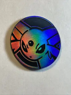 Pokemon TCG Collectible Coin - ESPEON, Purple Rainbow Holo - Image 1