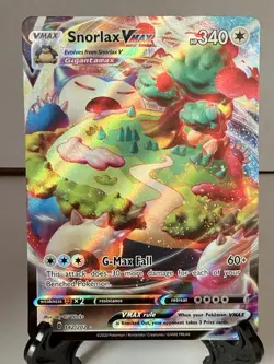 Pokemon TCG Snorlax VMAX Full Art Ultra Rare Holo Card 142/202 Swsh01 Sword & S. - Image 1