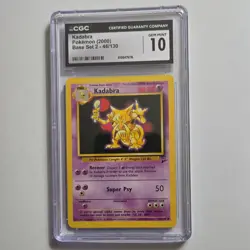 Pokemon Kadabra 46/130 Base Set 2 Regular English CGC GEM MINT 10 - Image 1