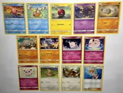 x13 Pokemon Lot NO DUPLICATES Special Expansion Hidden Fates Set COMMONS 21/68 - Image 1