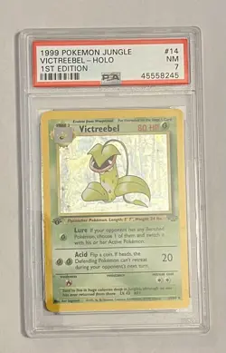 1999 Pokemon Jungle Victreebel Holo 1st Edition 14 PSA 7 NM - Image 1