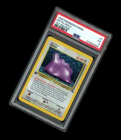 1999 Pokemon Fossil DITTO HOLO 1ST EDITION 3/62! PSA 5 GRADED - Image 1