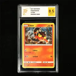 TQG 8.5 NM-MT+ 2017 Pokemon ENG Litten SM08 Promo - Image 2