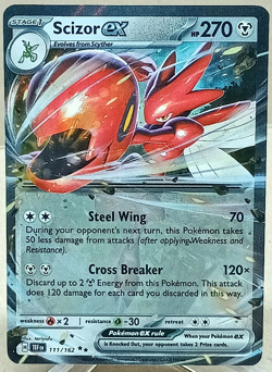 Scizor Ex 111/162 Double Rare Sv05: Temporal Forces Pokemon TCG NM - Image 1
