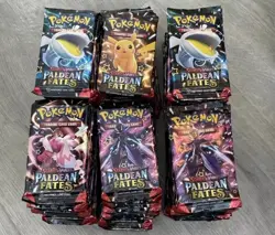 Pokemon TCG Scarlet & Violet Paldean Fates Lot of 10 Booster Packs SEALED - Image 1