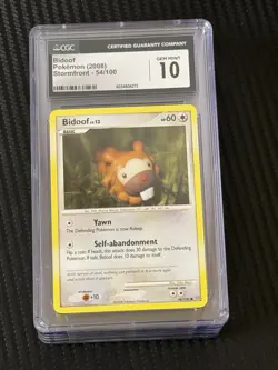 Bidoof - 54/100 - Common English Pokemon Stormfront Low Pop CGC 10 Gem Mint - Image 1