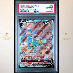 2022 Pokemon Sword & Shield Astral Radiance 172 Full Art/Machamp V PSA 10 2A - Image 1