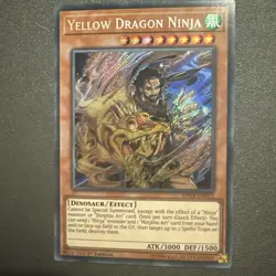 YELLOW DRAGON NINJA SHVA-EN013 SECRET RARE 1ST EDITION YuGiOh - Image 1